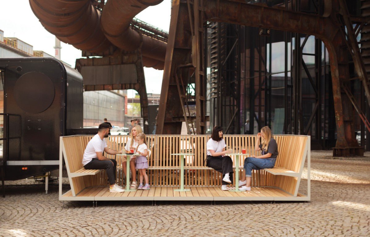 Parklet - terassiratkaisu mmcité Platform PLF101 - 108 - Lehtovuori