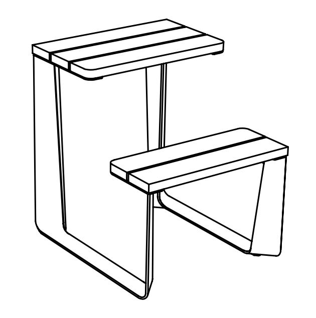 Pöytäpenkki mmcité Rautster RTS112t RTS112 - 202000 - ral1000 - Lehtovuori