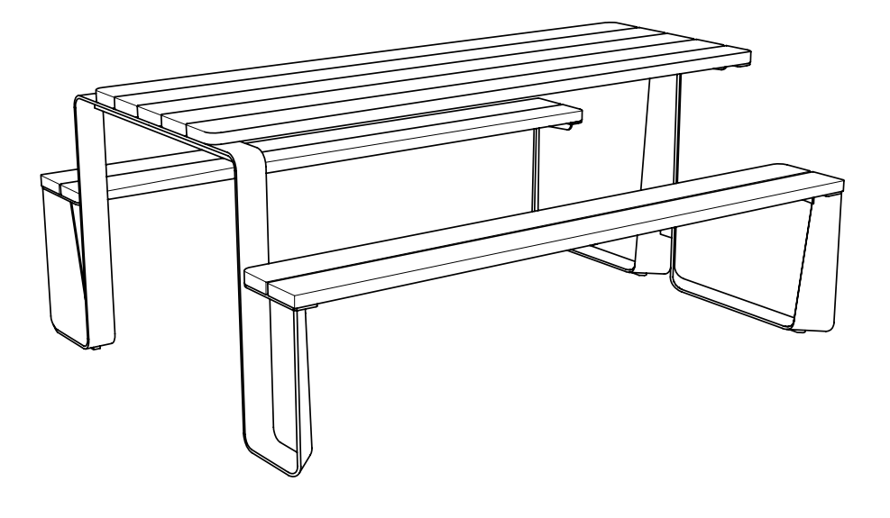 Pöytäpenkki mmcité Rautster RTS151t RTS151 - 202000 - ral1000 - Lehtovuori