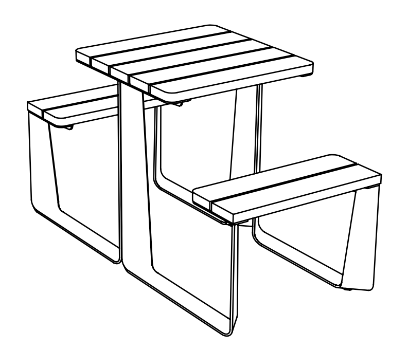 Pöytäpenkki mmcité Rautster RTS152t RTS152 - 202000 - ral1000 - Lehtovuori