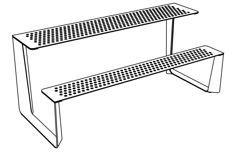 Pöytäpenkki mmcité Rautster RTS211 RTS211 - 002000 - ral1000 - Lehtovuori