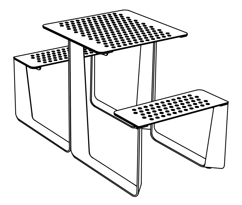 Pöytäpenkki mmcité Rautster RTS252 RTS252 - 002000 - ral1000 - Lehtovuori