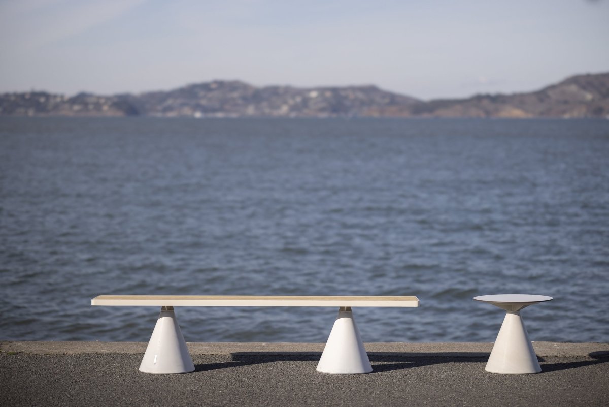 Puistonpenkki mmcité Conics CON111t CON111 - 202001 - ral1000 - 1 - Lehtovuori