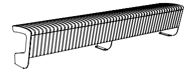 Puistonpenkki mmcité Landscape Compact LPC110t LPC110 - 202000 - ral1000 - Lehtovuori