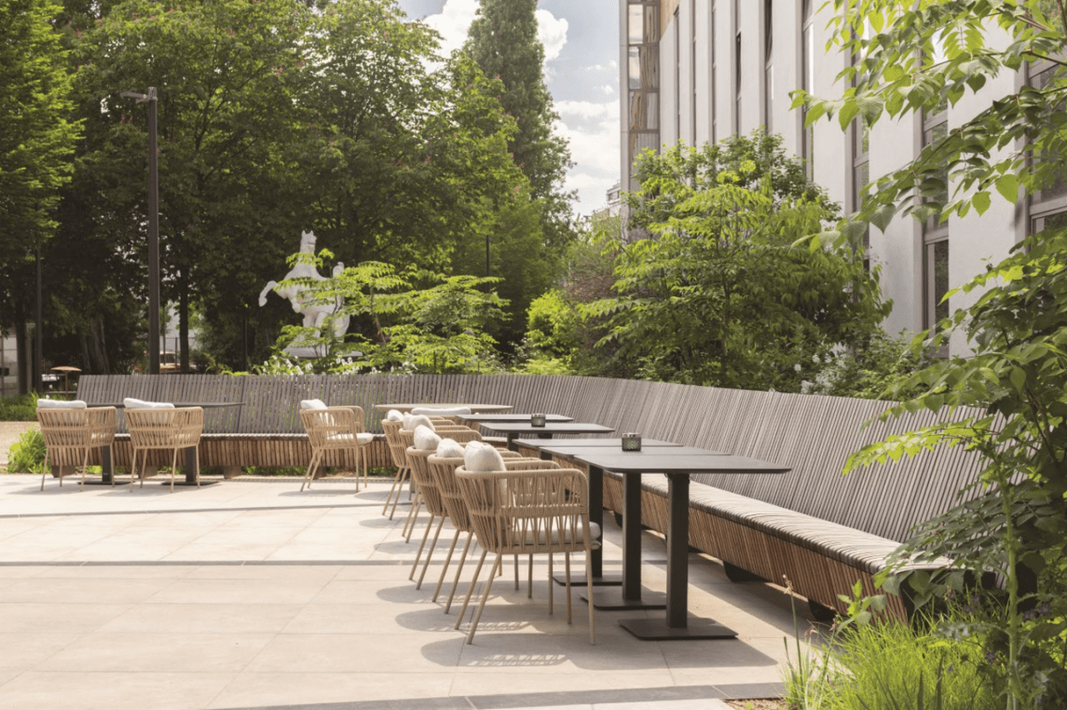 Puistonpenkki mmcité Landscape Compact LPC150t LPC150 - 202000 - ral1000 - Lehtovuori