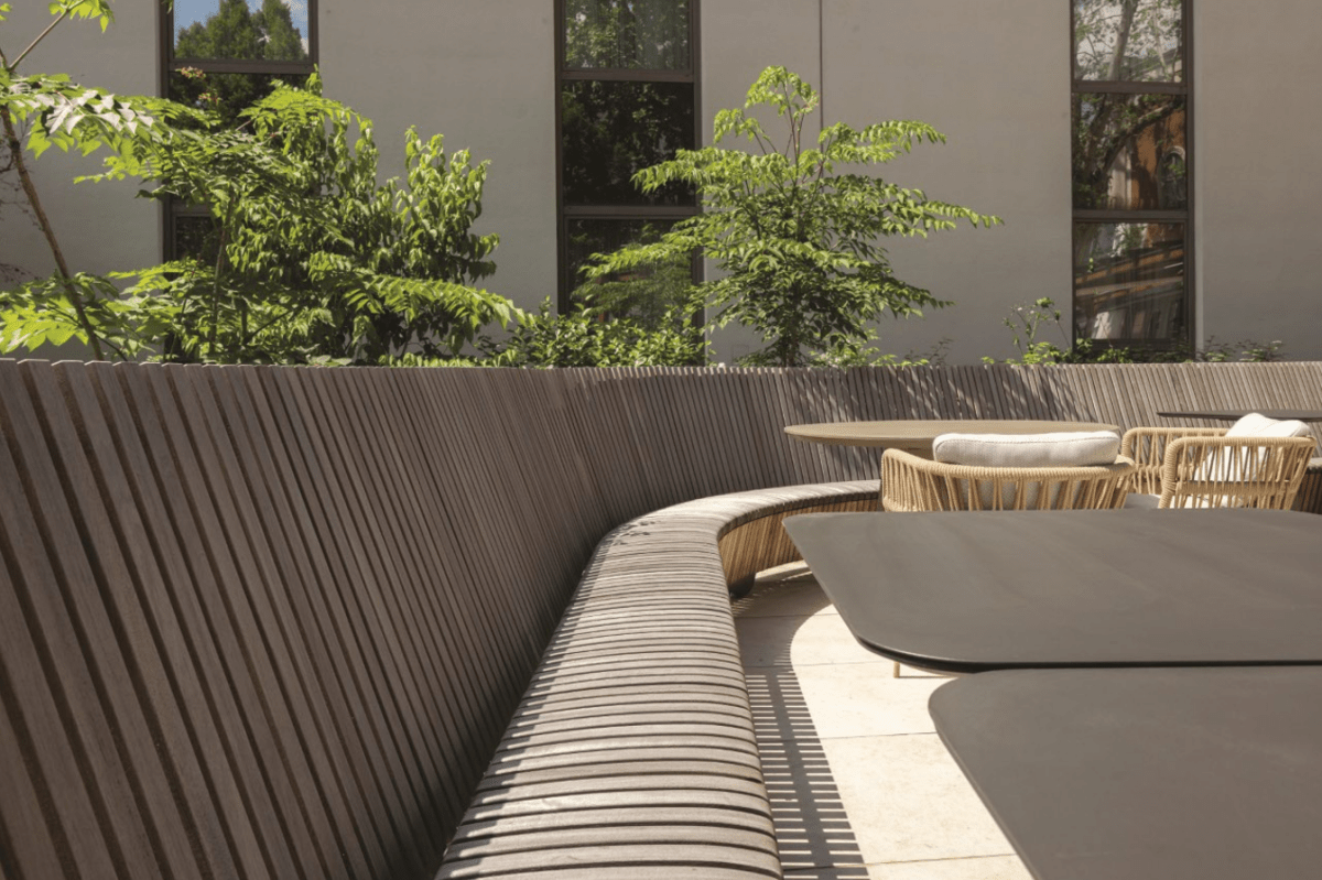 Puistonpenkki mmcité Landscape Compact LPC150t LPC150 - 202000 - ral1000 - Lehtovuori