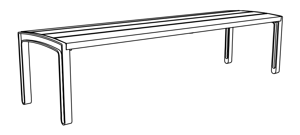 Puistonpenkki mmcité Miela LME111t LME111 - 202000 - Lehtovuori