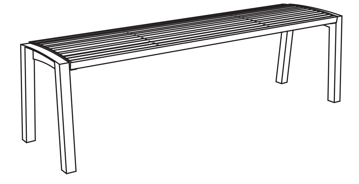 Puistonpenkki mmcité Vera LV210 LV210 - 002000 - ral1000 - Lehtovuori