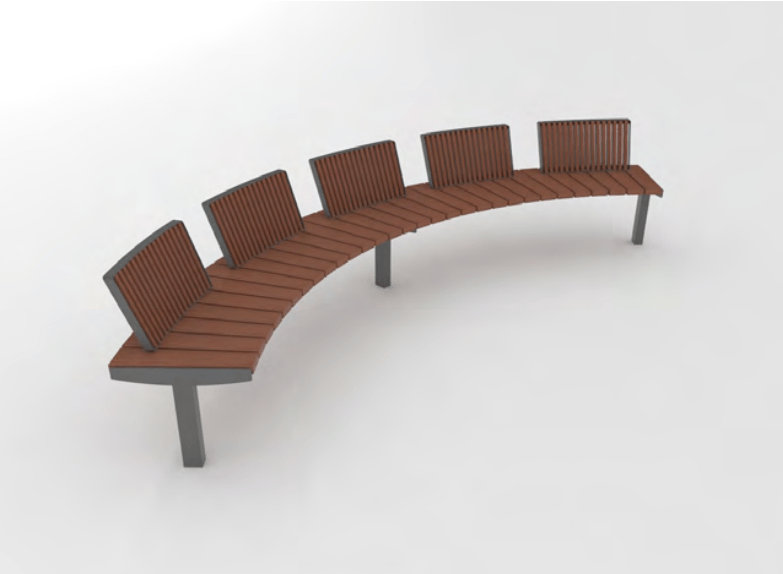 Puistonpenkki mmcité Vera Solo LVS670 - a - t LVS670 - a - 202000 - ral1000 - Lehtovuori