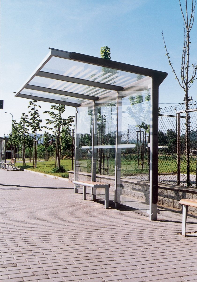 Pysäkkikatos Aureo AE300 - SS AE300 - SS - 202500 - ral1000 - Lehtovuori