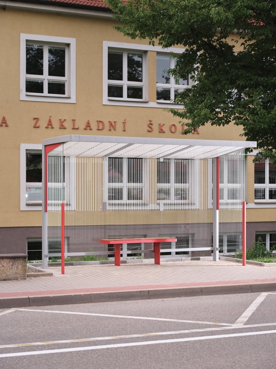 Pysäkkikatos mmcité Nubo NUB310a - SS NUB310a - SS - 202500 - ral1000 - Lehtovuori