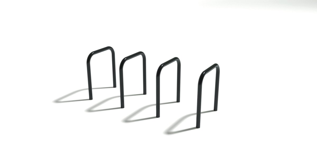 Runkolukittava pyöräteline U2, znm, L1000xK900, Betonoitava - Lehtovuori