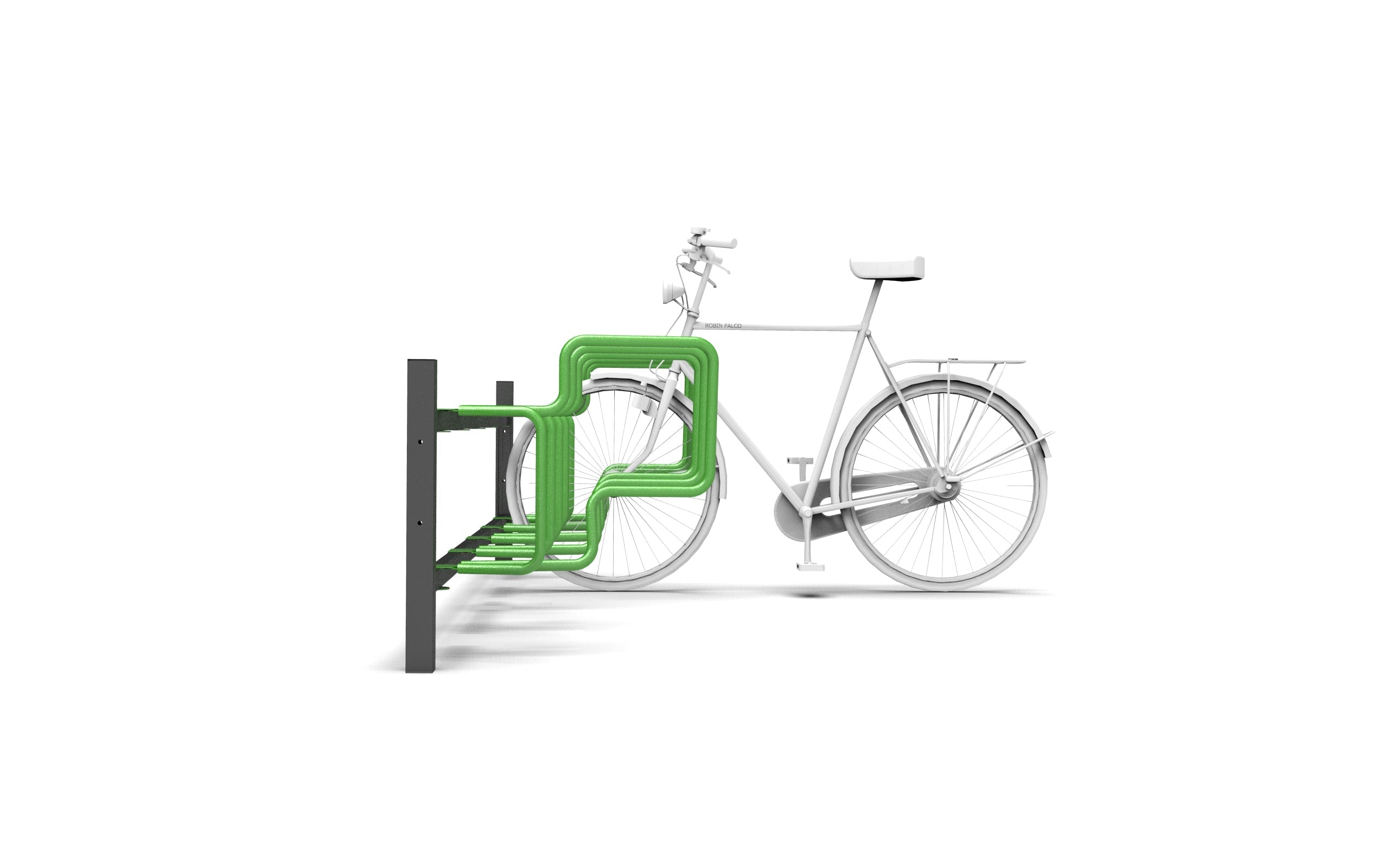 CubiQ Premium cykelställ, enkelsidigt, nedgjuten montering