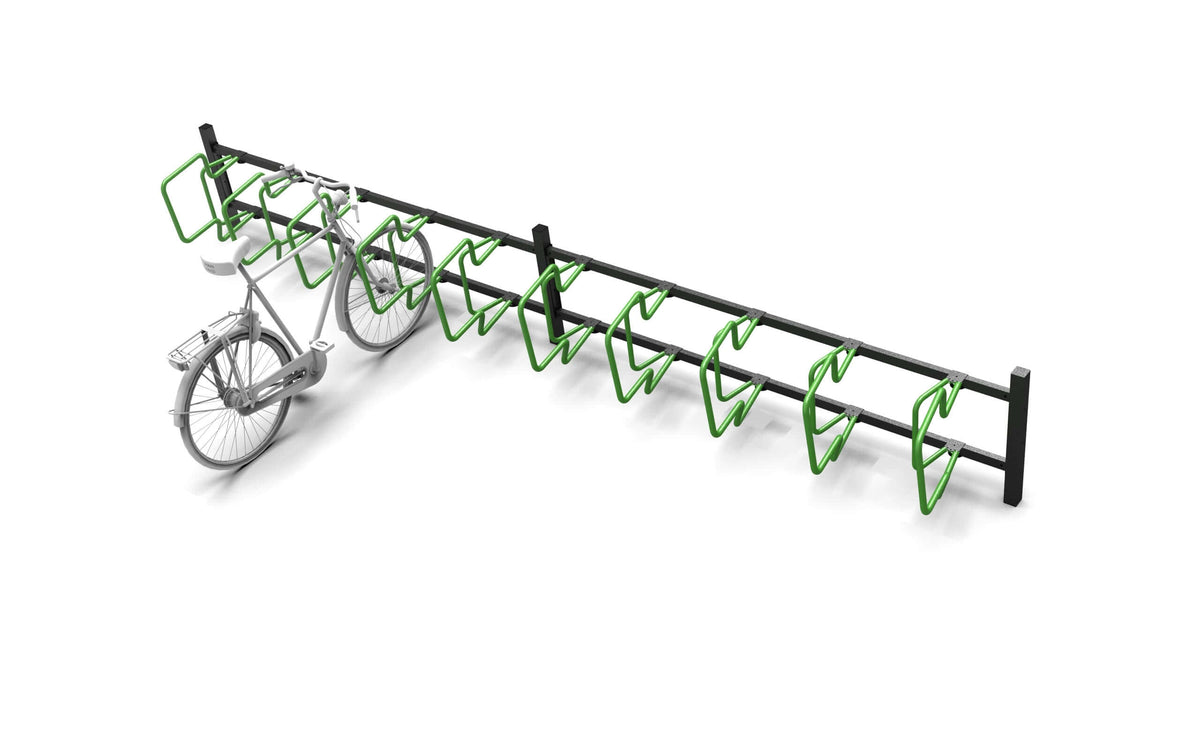 CubiQ Premium cykelställ, enkelsidigt, nedgjuten montering
