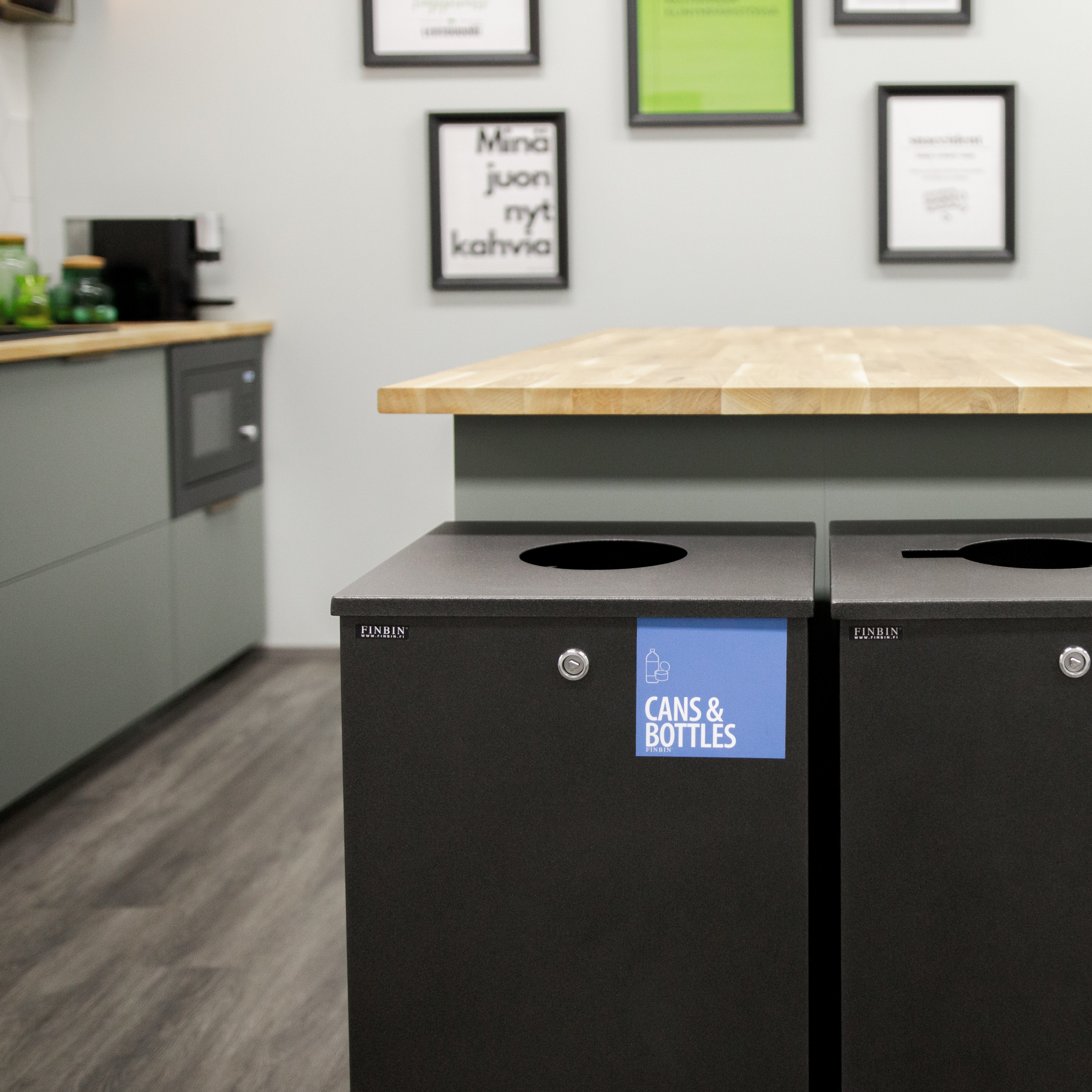 Sorteringskärl Edge 100 flask-/burklock, pulverlackad