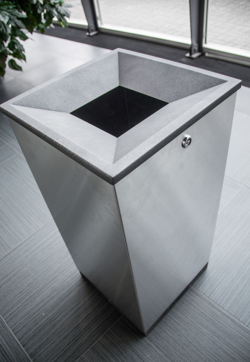 Sorteringskärl Edge 100 blandavfallslock, rostfritt stål