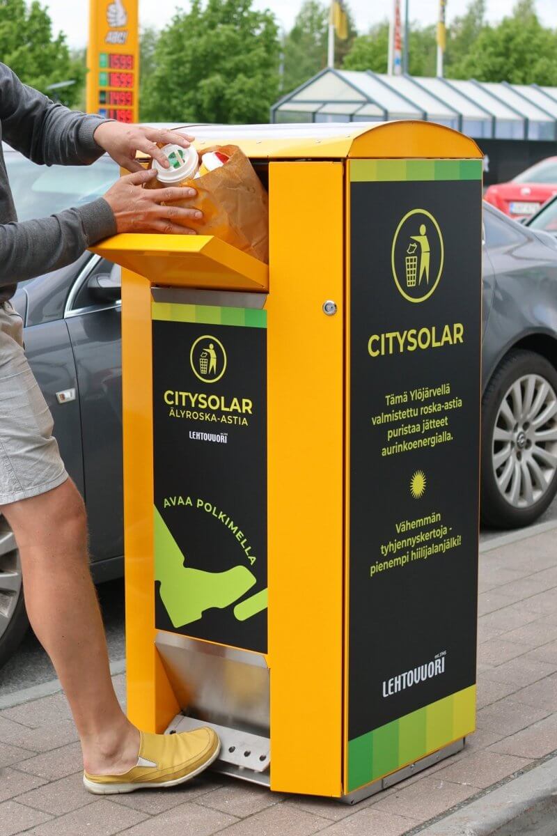 Smart papperskorg CitySolar 120