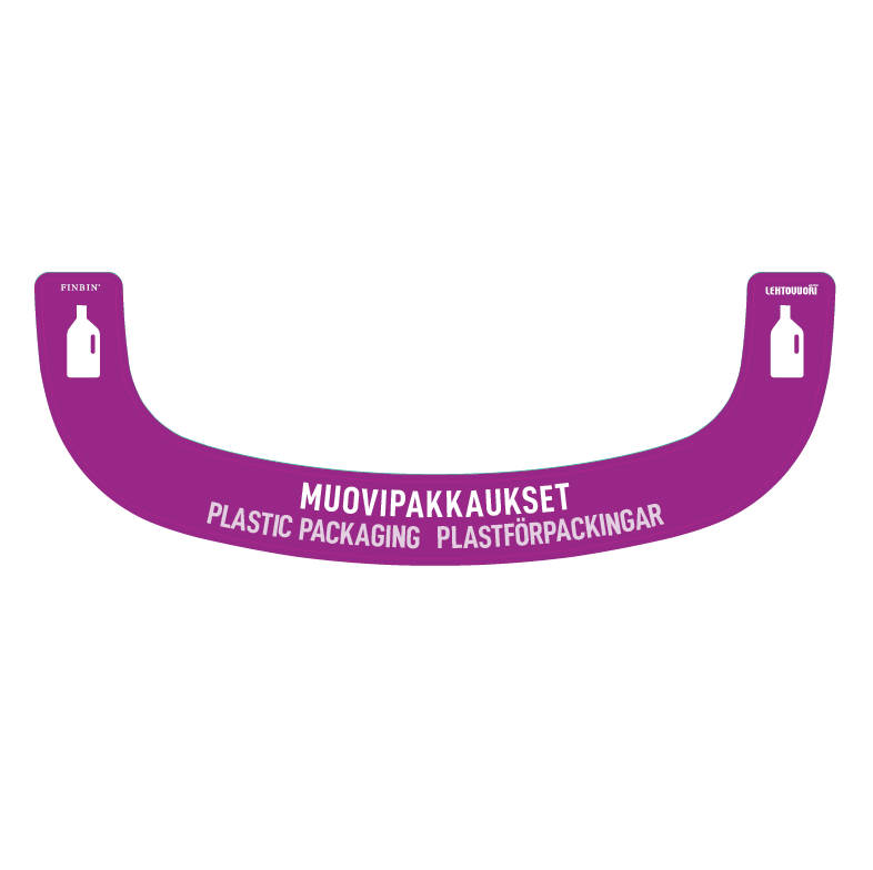 Inkastklistermärke fyrkantigt, Bermuda, Plastförpackning
