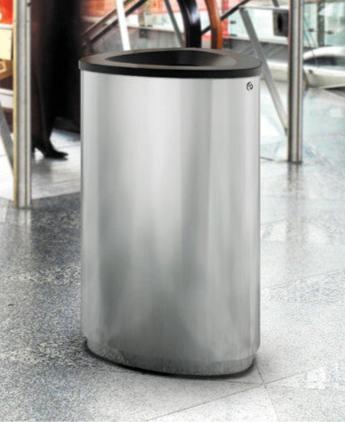 Återvinningskärl Bermuda Jumbo 200, rostfritt stål