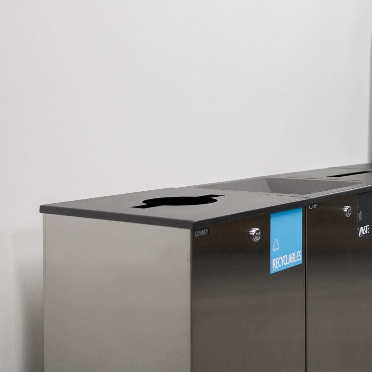Sorteringskärl Edge 100 energiavfallslock, rostfritt stål