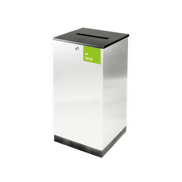 Sorteringskärl Edge 100 med papperslock, rostfritt stål