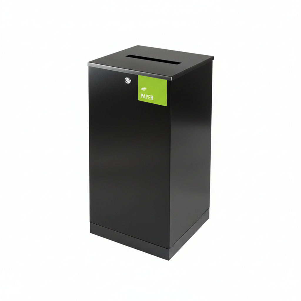 Sorteringskärl Edge 100 med papperslock, pulverlackad