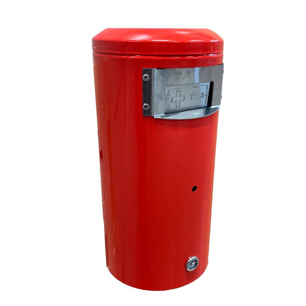 Batteriuppsamlingsbehållare, röd RAL 3020