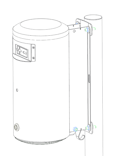 Batterikärl, röd RAL 3020