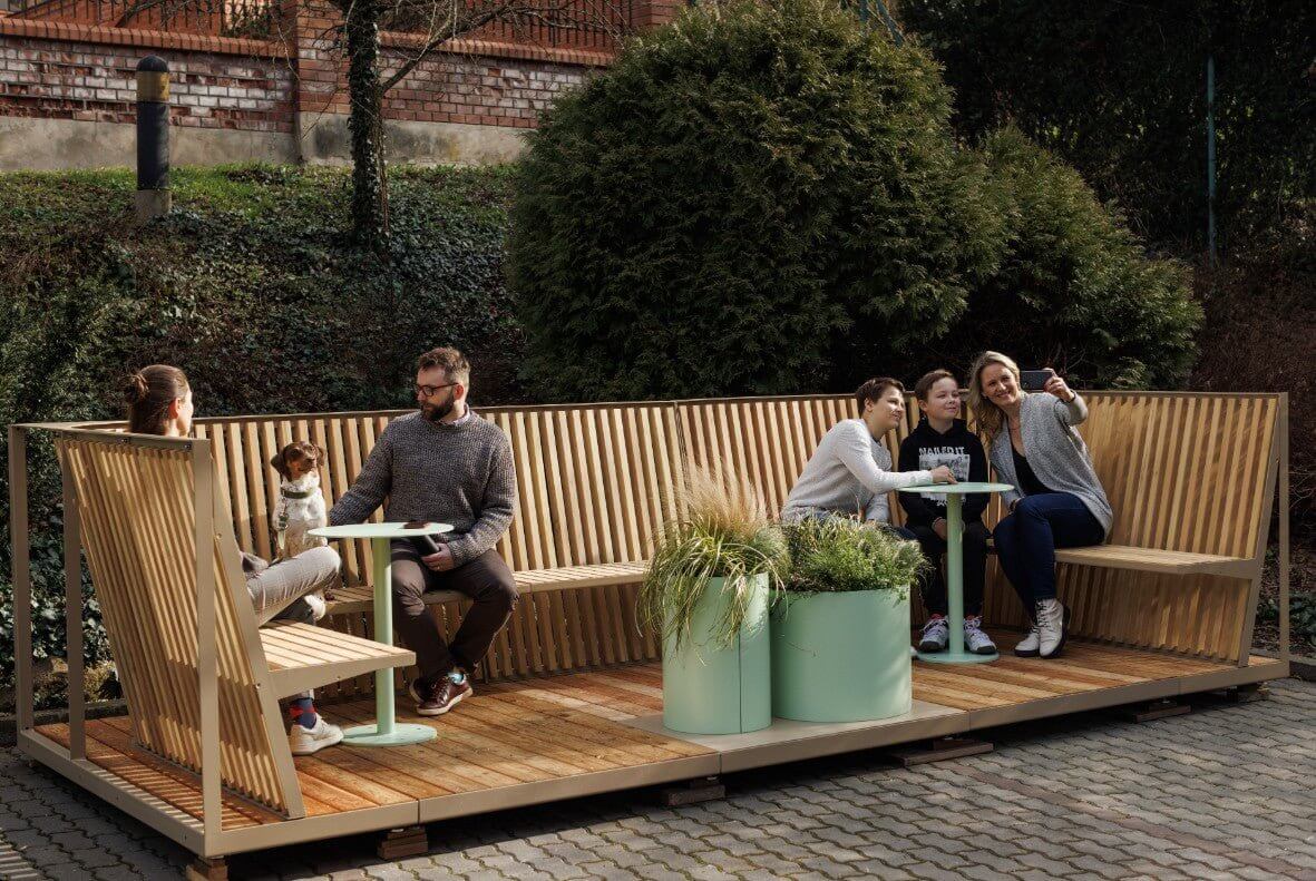 Parkmöbel Parklet mmcité Plattform PLF101-108