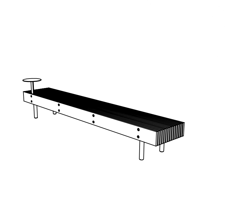 Parkbänk mmcité Woody LWD110-10t
