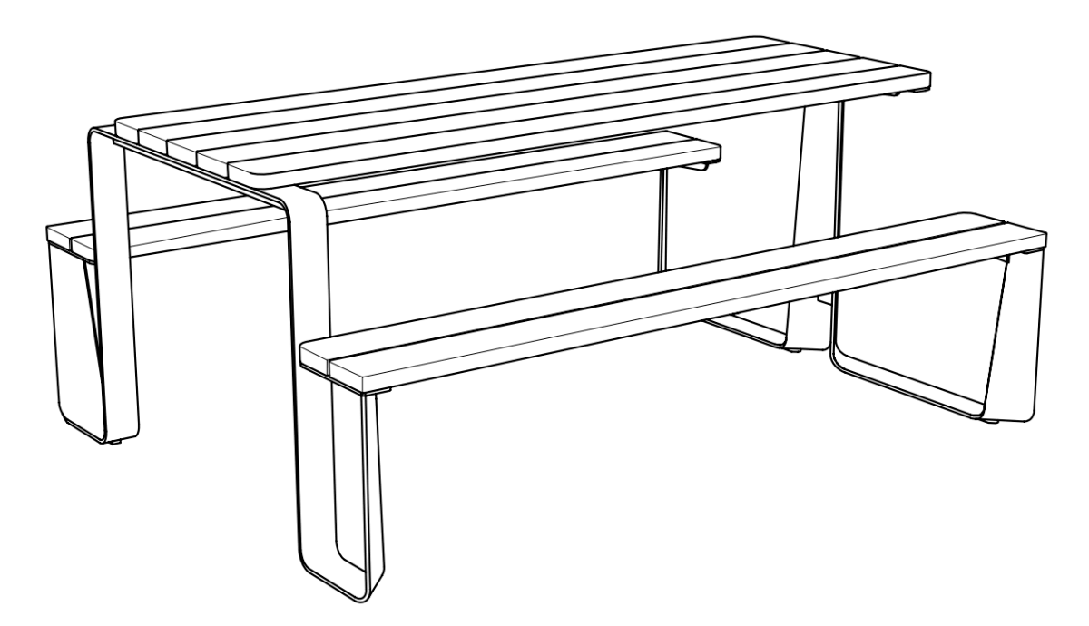 Bänkbord mmcité Rautster RTW151t