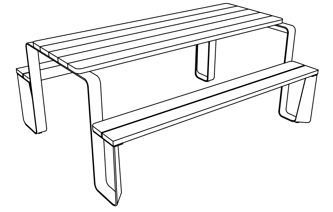 Bänkbord mmcité Rautster RTW181t