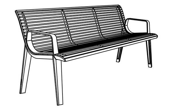 Parkbänk mmcité Emau EM256