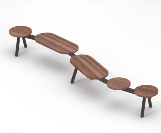 Parkbänk mmcité Morse MRE2221t