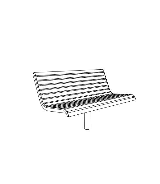 Parkbänk mmcité Port PQX-R153t