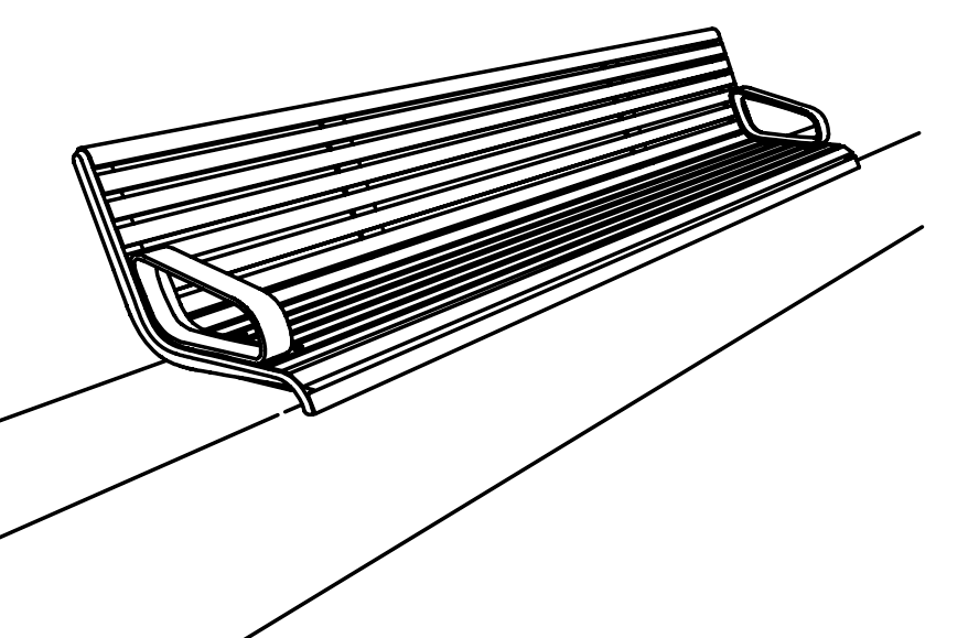 Parkbänk mmcité Port PQX356-02t