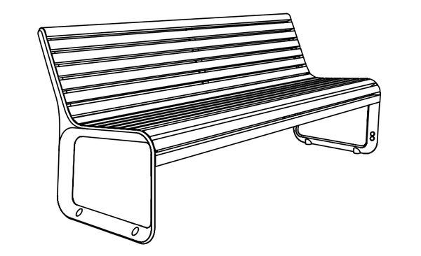 Parkbänk mmcité Portiqoa PQA151t