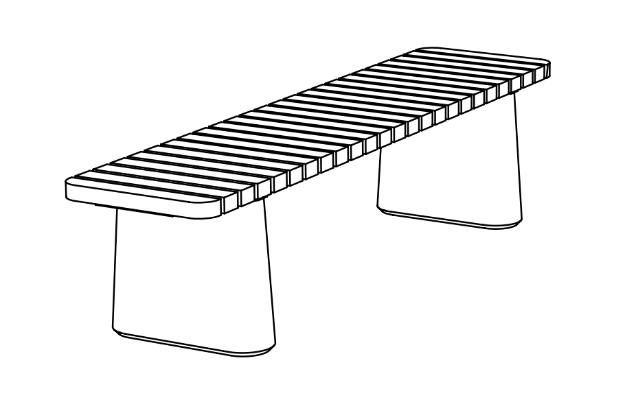 Parkbänk mmcité Reforma REF210t