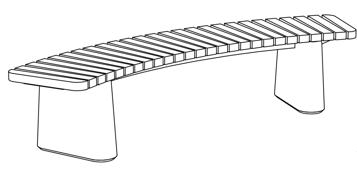 Parkbänk mmcité Reforma REF610t