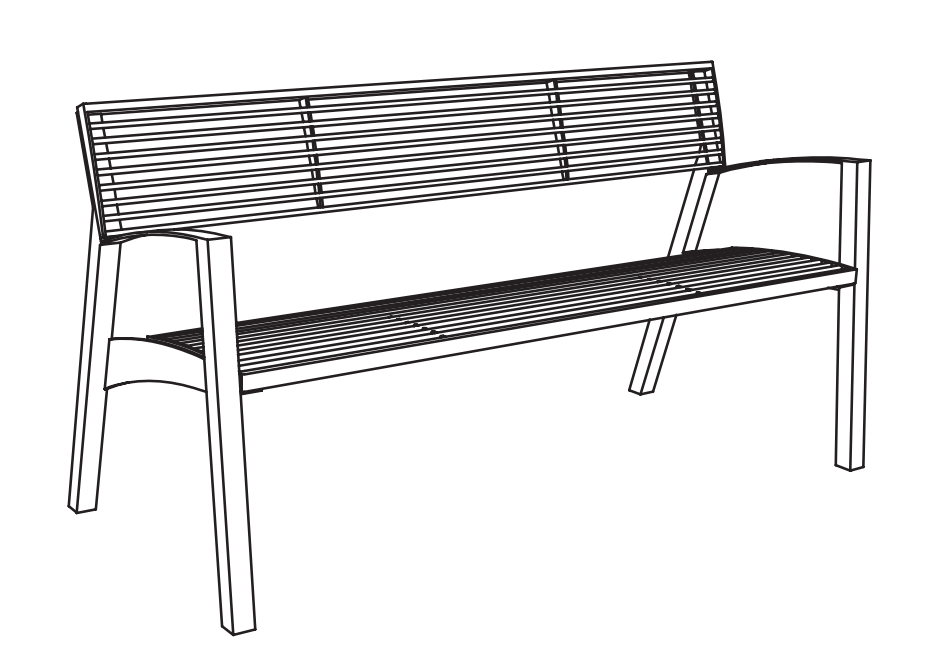 Parkbänk mmcité Vera LV255