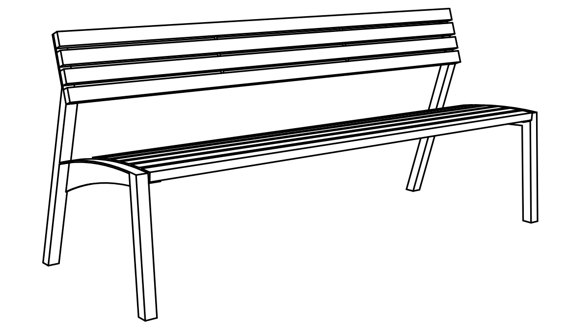Parkbänk mmcité Vera LV751t