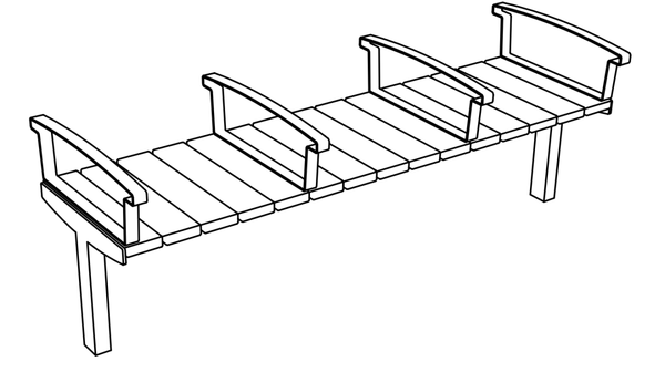 Parkbänk mmcité Vera Solo LVS316t
