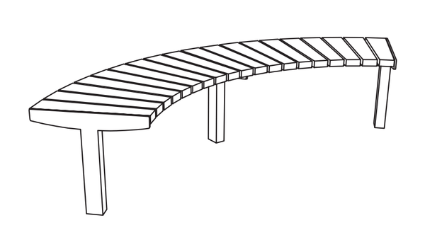 Parkbänk mmcité Vera Solo LVS610t