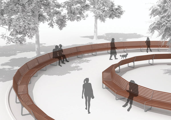 Puistonpenkki mmcité Portiqoa PQA175-at