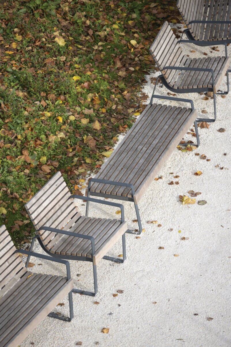 Parkbänk mmcité Preva Urbana LPU121t