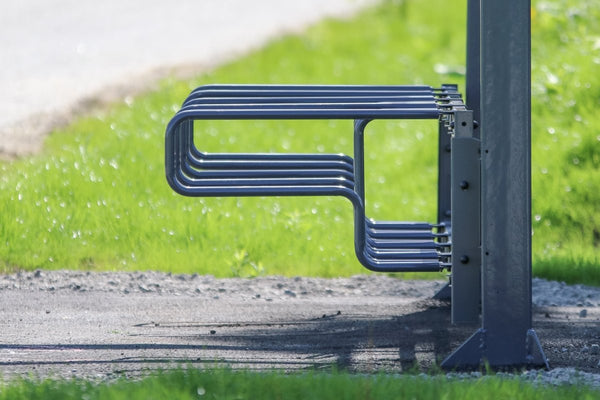 Cykelställ CubiQ Standard, 1-sidigt, 3 platser, avstånd 500 mm, väggmontering