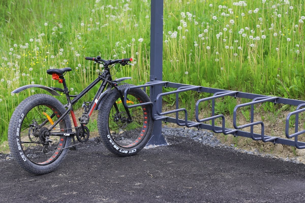 Cykelställ CubiQ Standard, 1-sidigt, 6 platser, avstånd 420 mm, väggmontering