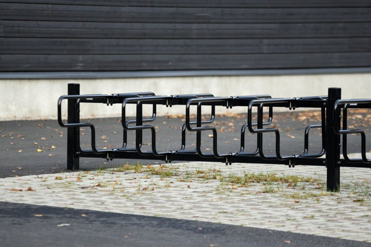 CubiQ Standard cykelställ, dubbelsidigt, nedgjuten montering