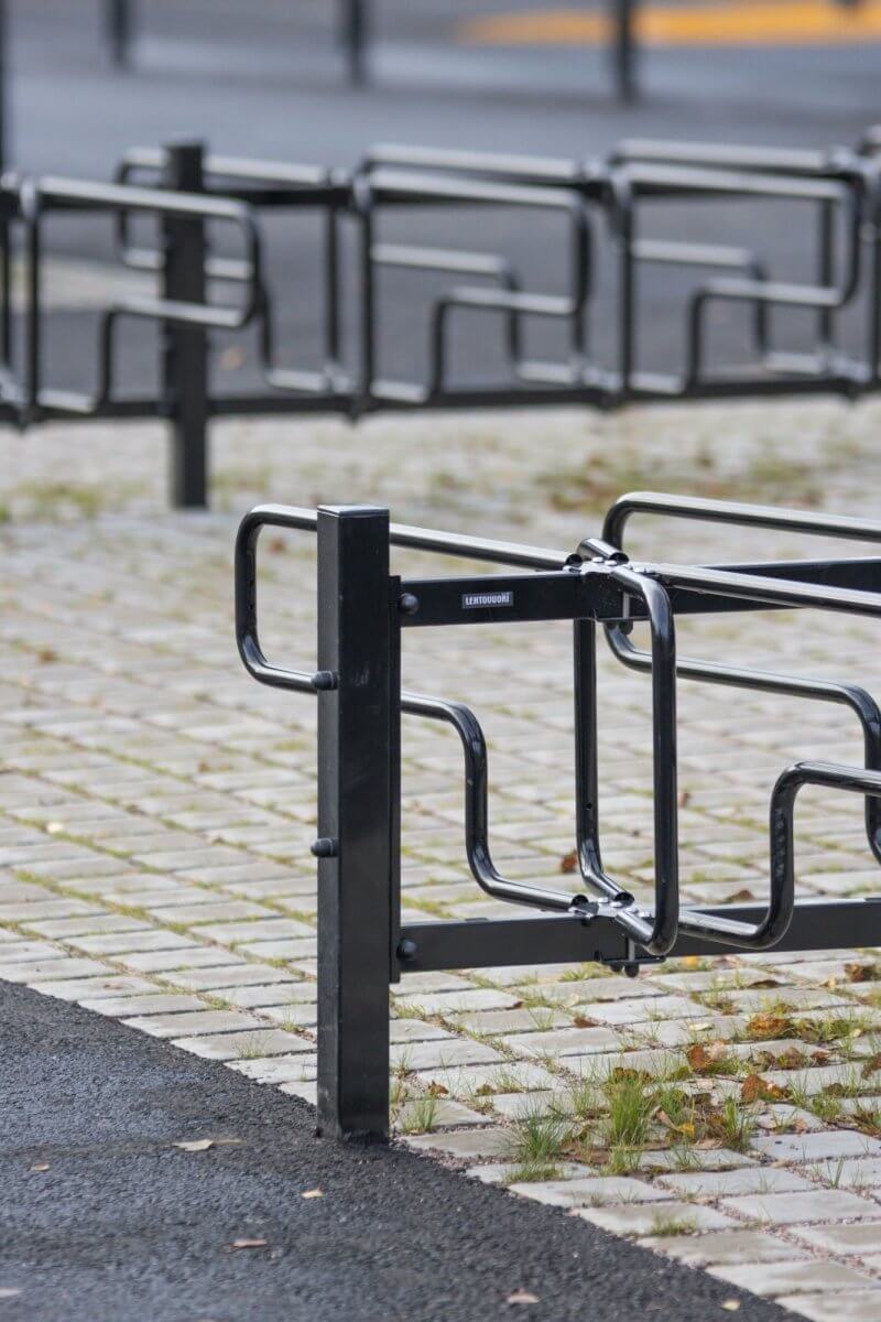 CubiQ Standard cykelställ, dubbelsidigt, nedgjuten montering