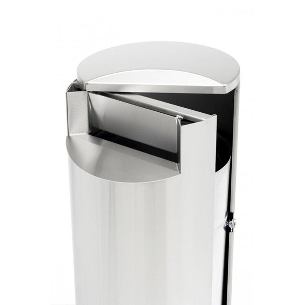 Papperskorg CITY 100 DOGGY/HYGIENLUCKA, rostfritt stål